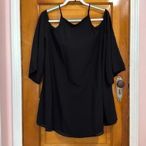 Blaque Label Black Cold Shoulder Retro Mini Dress Women’s Large